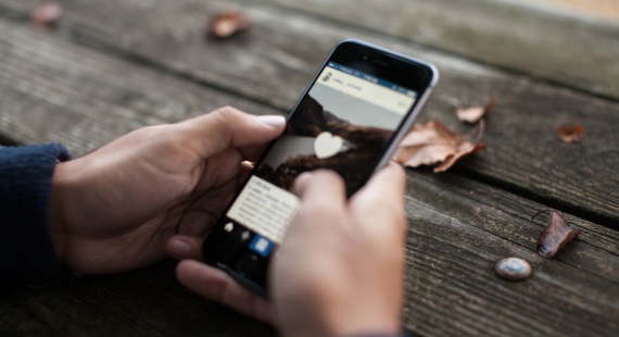 Person using social media