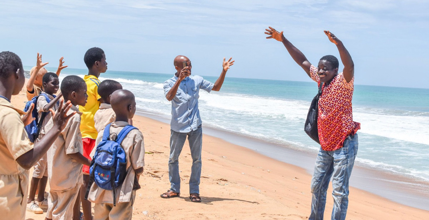 deaf-team Deaf ministry on the beach in Togo